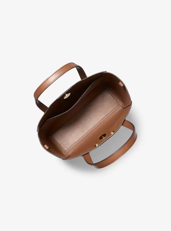 Bolso tote convertible pequeño Vincent con logo de la firma y tarjetero