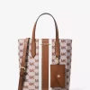 Bolso tote convertible Vincent con logo pequeño en jacquard y tarjetero