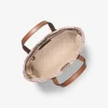 Bolso tote convertible Vincent con logo pequeño en jacquard y tarjetero