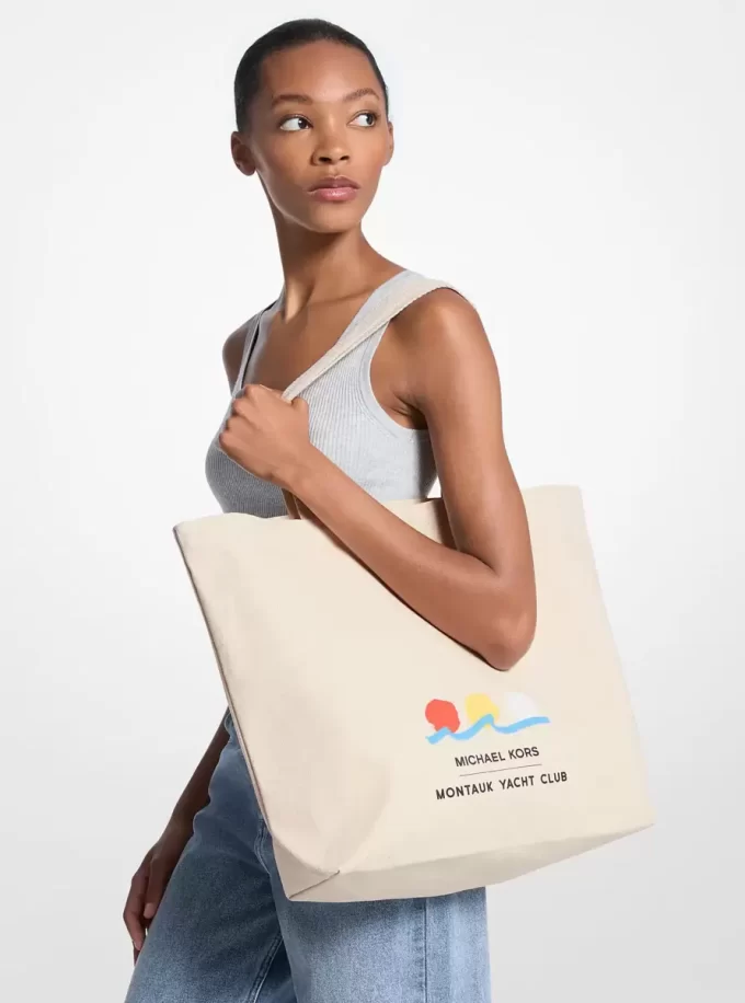 Bolso tote de lona de algodón Michael Kors x Montauk Yacht Club Bolso tote de lona de algodón Michael Kors x Montauk Yacht Club