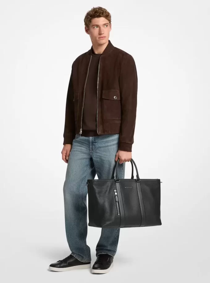 Bolso tote de piel granulada Hudson