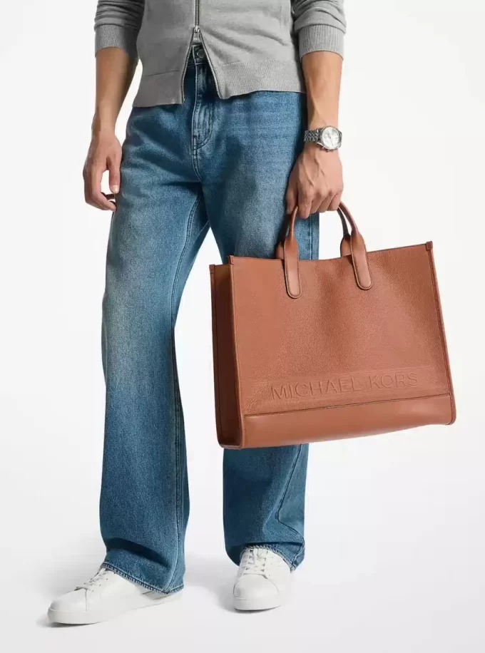 Bolso tote de piel granulada Hudson