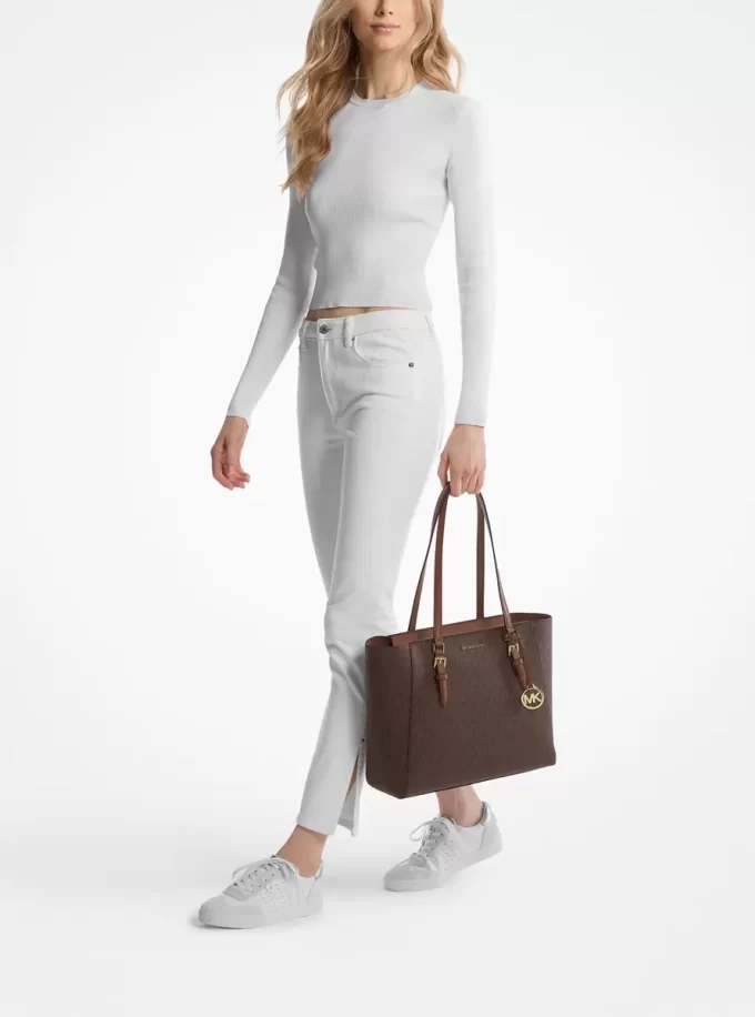 Bolso tote grande 3 en 1 con el logotipo de Charlotte Bolso tote grande 3 en 1 con el logotipo de Charlotte