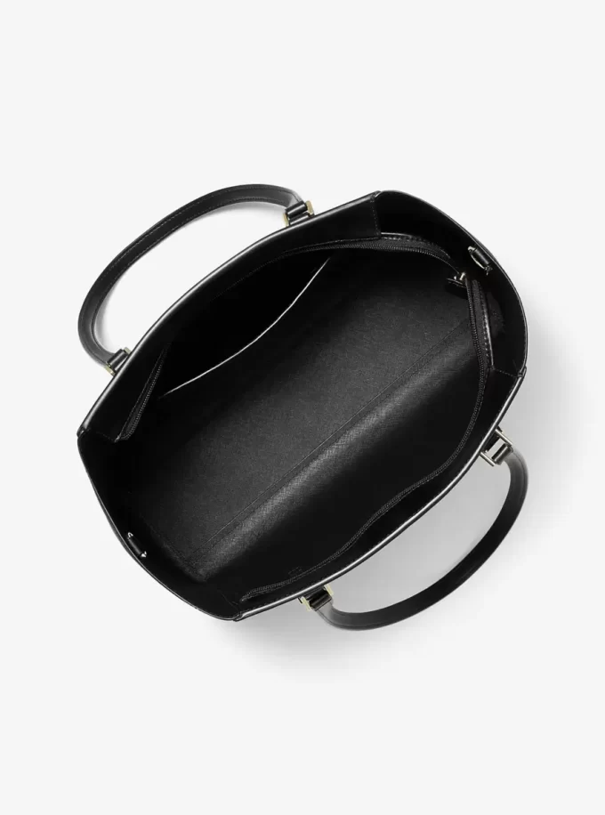 Bolso tote grande Charlotte de piel saffiano 3 en 1 Bolso tote grande Charlotte de piel saffiano 3 en 1