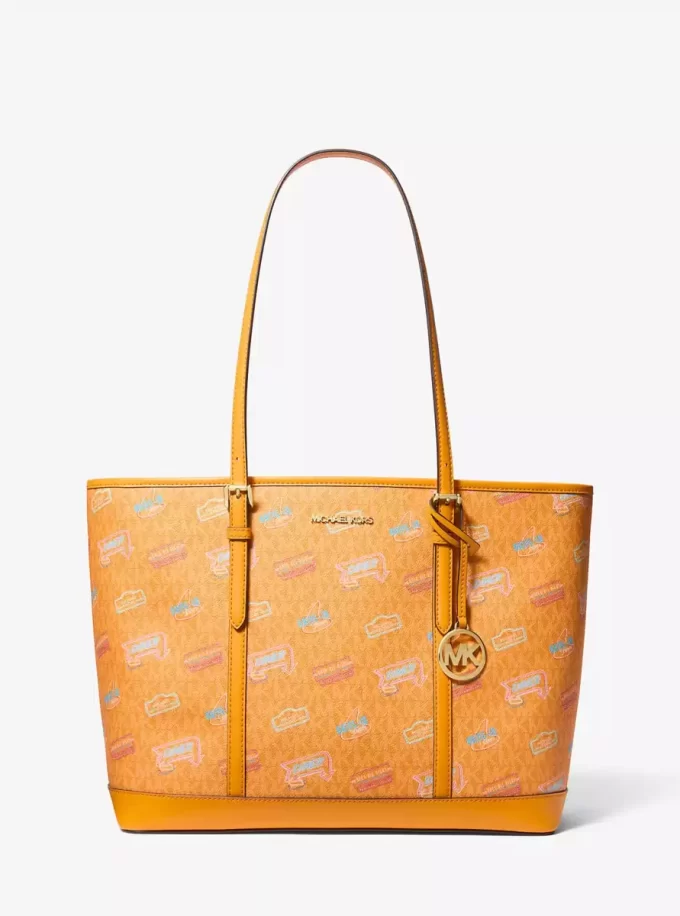 Bolso tote grande con el logotipo de la firma impreso de Jet Set Bolso tote grande con el logotipo de la firma impreso de Jet Set