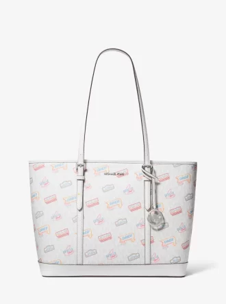 Bolso tote grande con el logotipo de la firma impreso de Jet Set