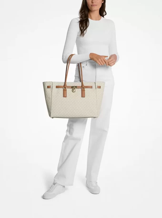 Bolso tote grande con logotipo de la firma Hamilton Moderne