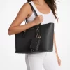Bolso tote grande de piel granulada Quinn