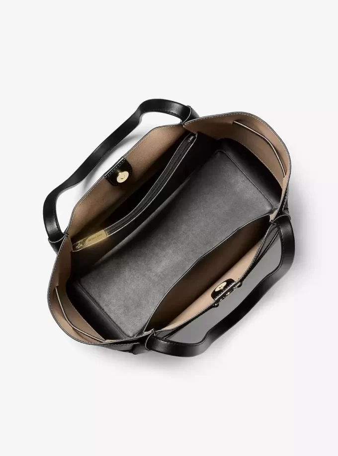Bolso tote grande de piel granulada Reed