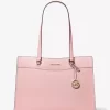 Bolso tote grande de piel saffiano con bolsillo para viajes Jet Set Bolso tote grande de piel saffiano con bolsillo para viajes Jet Set