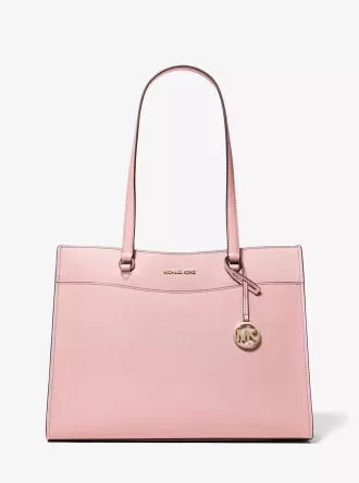 Bolso tote grande de piel saffiano con bolsillo para viajes Jet Set