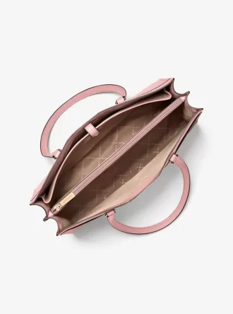 Bolso tote grande de piel saffiano con bolsillo para viajes Jet Set