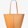 Bolso tote grande Flora con logotipo distintivo y de piel