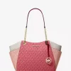 Bolso tote grande Jet Set con logotipo distintivo en bloques de color Bolso tote grande Jet Set con logotipo distintivo en bloques de color