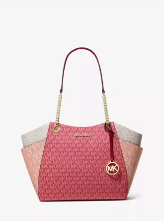 Bolso tote grande Jet Set con logotipo distintivo en bloques de color