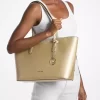 Bolso tote grande metálico con cremallera superior de Arden Bolso tote grande metálico con cremallera superior de Arden