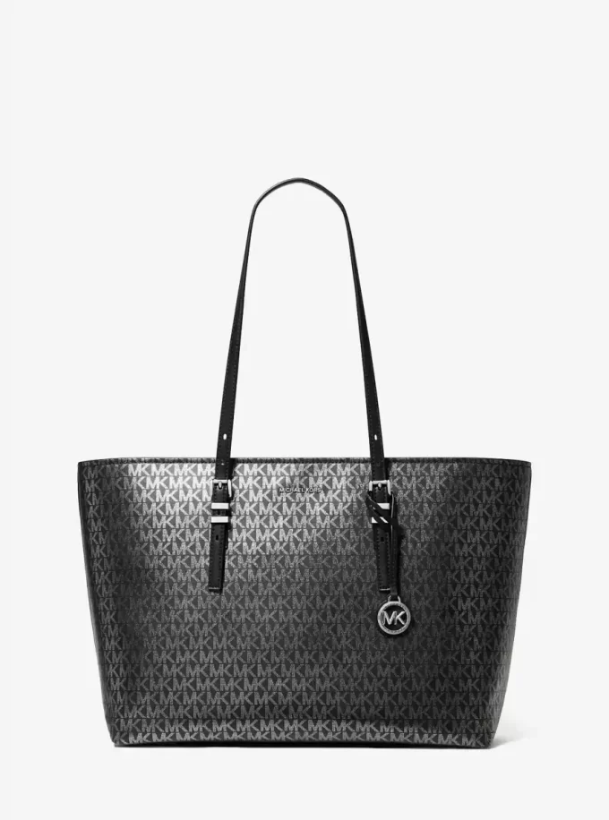 Bolso tote grande metálico con el logotipo de Quinn