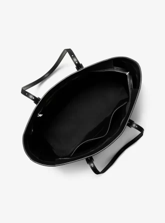 Bolso tote grande metálico con el logotipo de Quinn