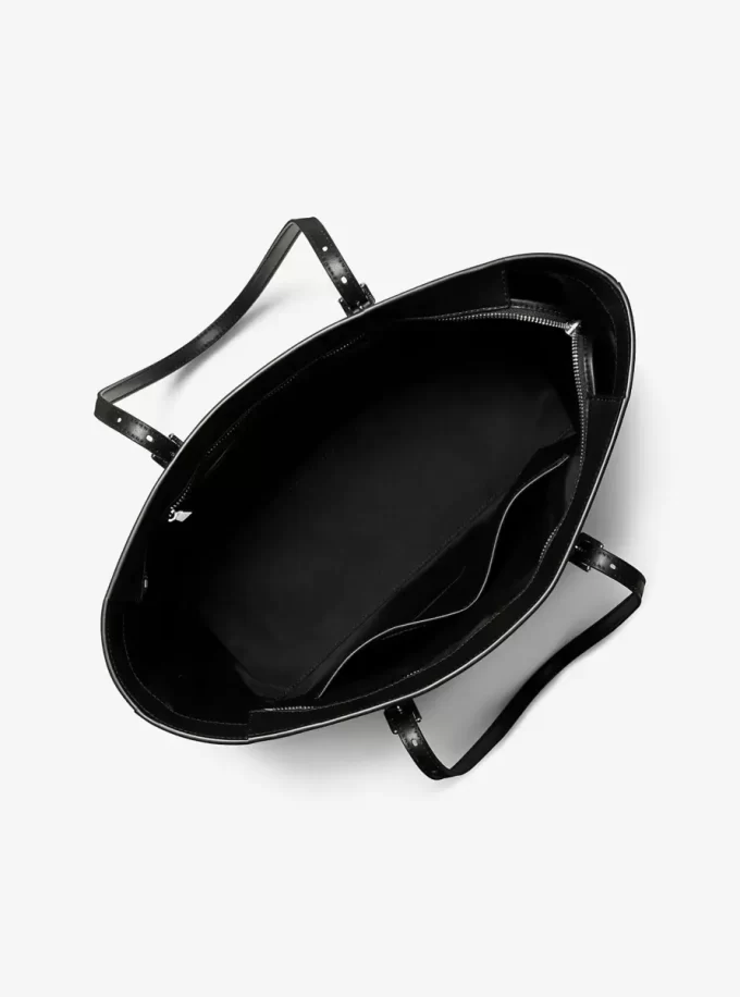 Bolso tote grande metálico con el logotipo de Quinn