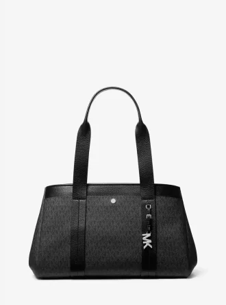 Bolso tote grande Romee de piel y logotipo de la firma