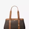 Bolso tote grande Romee de piel y logotipo de la firma