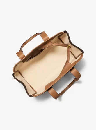 Bolso tote grande Romee de piel y logotipo de la firma