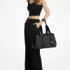 Bolso tote grande Romee de piel y logotipo de la firma