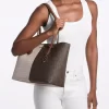 Bolso tote grande Sheila con logotipo de la firma en dos tonos Bolso tote grande Sheila con logotipo de la firma en dos tonos