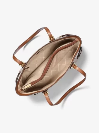 Bolso tote grande Voyager con logo de la firma y bloques de color