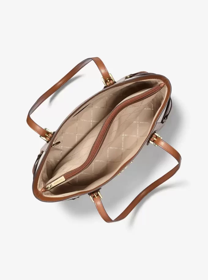 Bolso tote grande Voyager con logo de la firma y bloques de color Bolso tote grande Voyager con logo de la firma y bloques de color