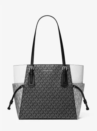 Bolso tote grande Voyager con logo distintivo metálico y bloques de color