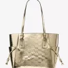 Bolso tote grande Voyager con logotipo metálico grabado Bolso tote grande Voyager con logotipo metálico grabado