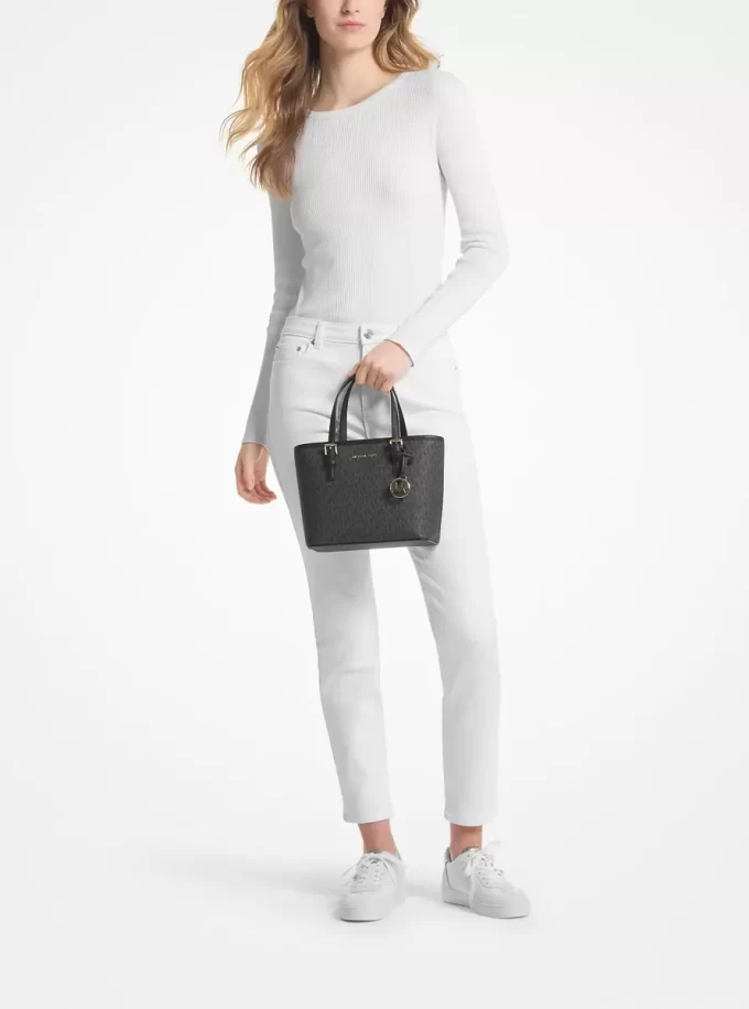 Bolso tote Jet Set Travel extra pequeño con cremallera superior y logotipo Bolso tote Jet Set Travel extra pequeño con cremallera superior y logotipo