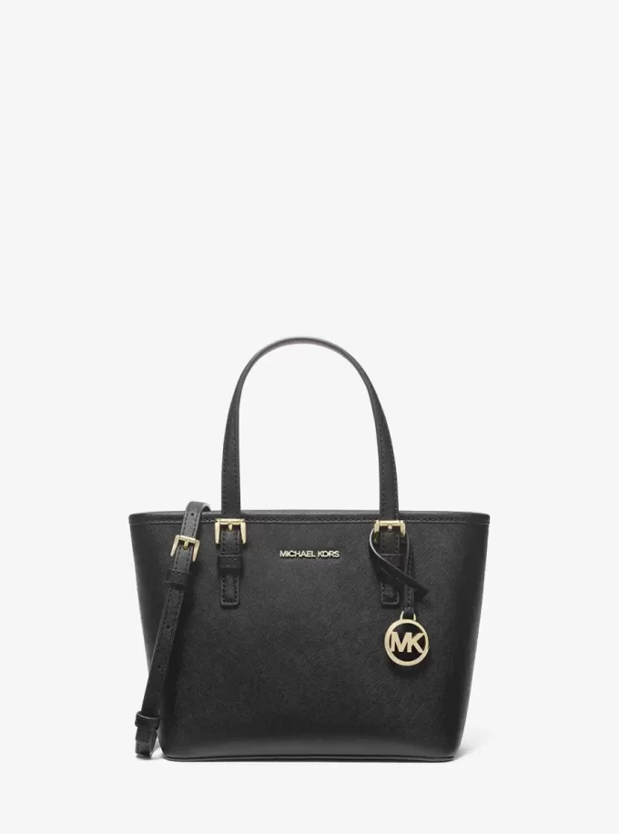 Bolso tote Jet Set Travel extrapequeño de piel saffiano con cremallera superior Bolso tote Jet Set Travel extrapequeño de piel saffiano con cremallera superior