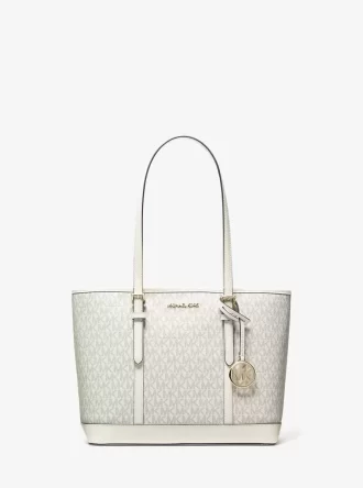 Bolso tote Jet Set Travel pequeño con cremallera superior y logotipo