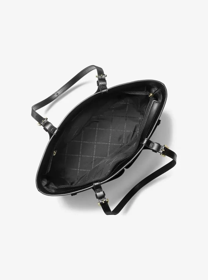 Bolso tote mediano con bolsillo y logotipo de Jet Set Bolso tote mediano con bolsillo y logotipo de Jet Set