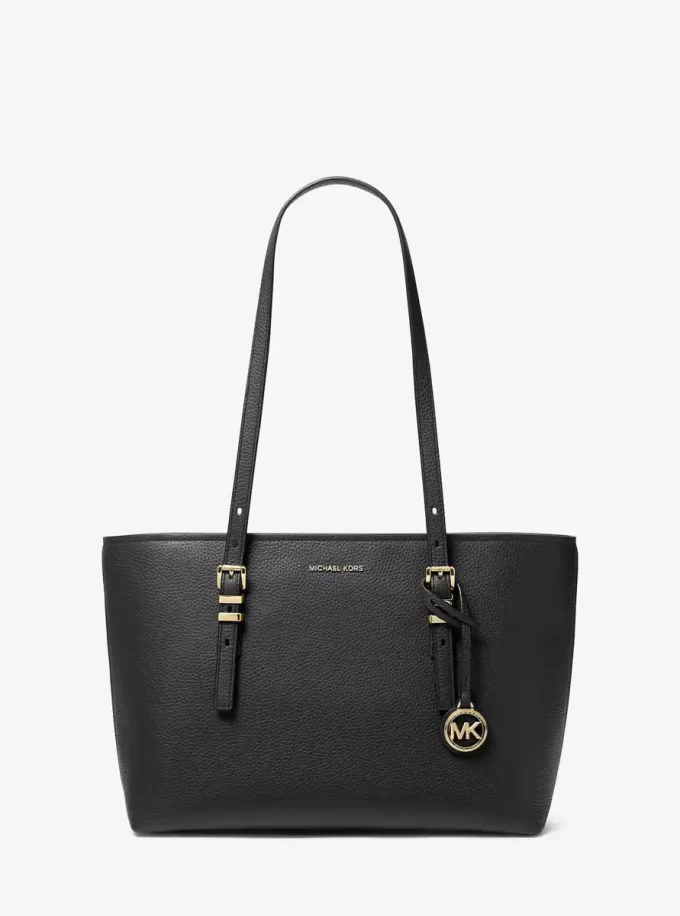 Bolso tote mediano de piel granulada Quinn