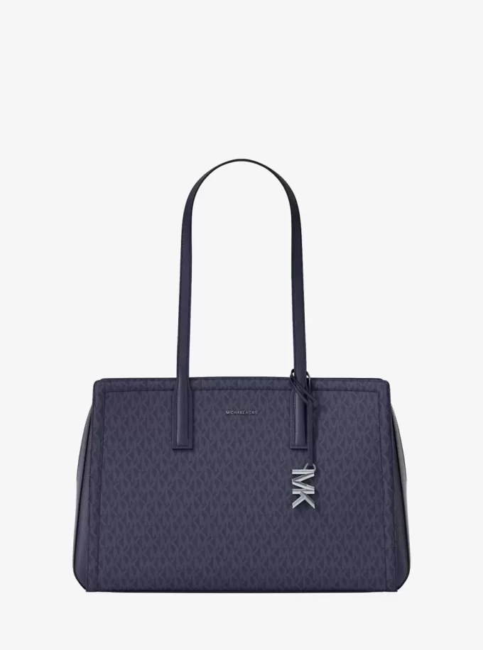Bolso tote mediano Laila con logotipo de la firma Bolso tote mediano Laila con logotipo de la firma