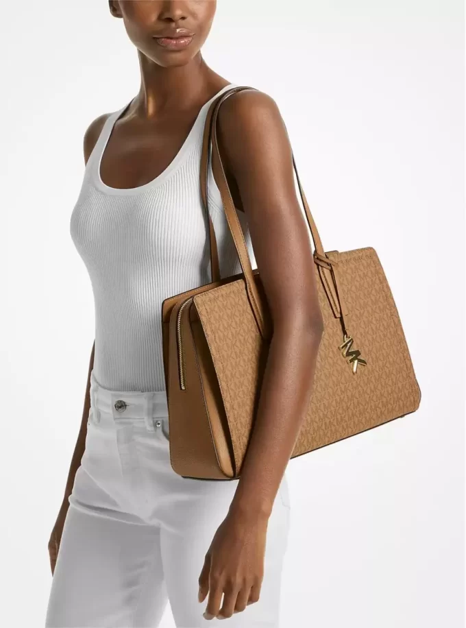 Bolso tote mediano Laila con logotipo de la firma