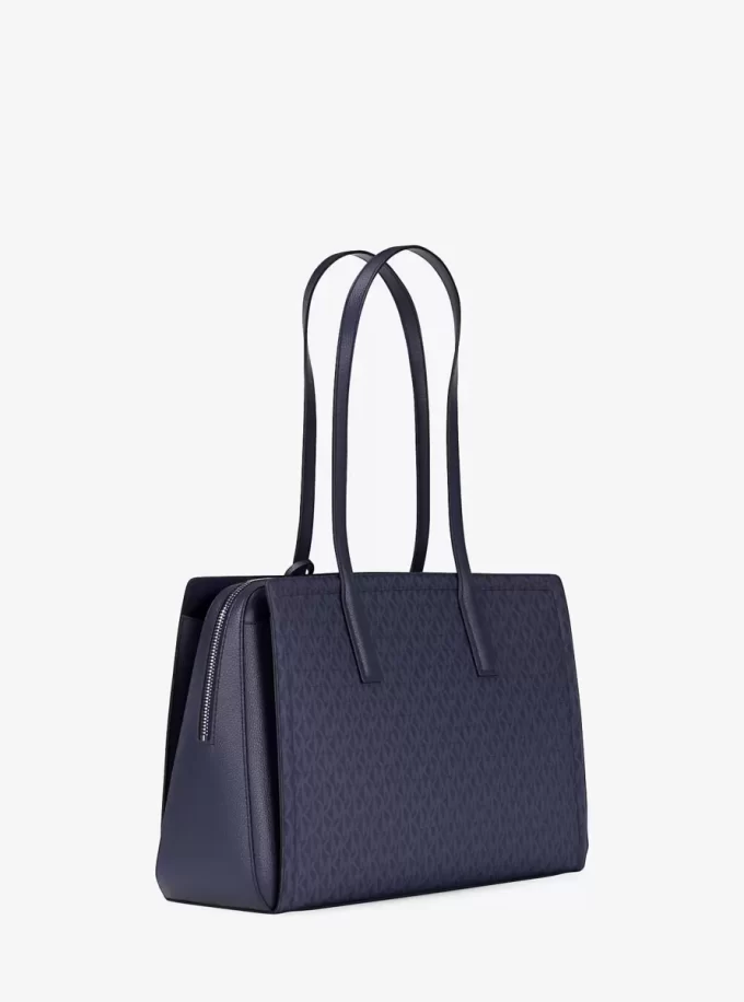 Bolso tote mediano Laila con logotipo de la firma Bolso tote mediano Laila con logotipo de la firma
