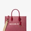 Bolso tote mediano metálico Mirella con logotipo de la firma Bolso tote mediano metálico Mirella con logotipo de la firma