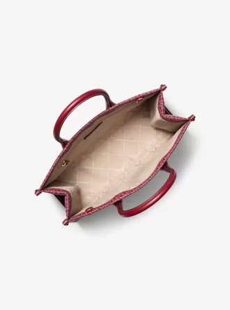 Bolso tote mediano metálico Mirella con logotipo de la firma