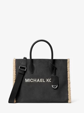 Bolso tote mediano Mirella de ante y borrego sintético