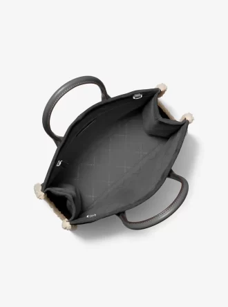 Bolso tote mediano Mirella de ante y borrego sintético