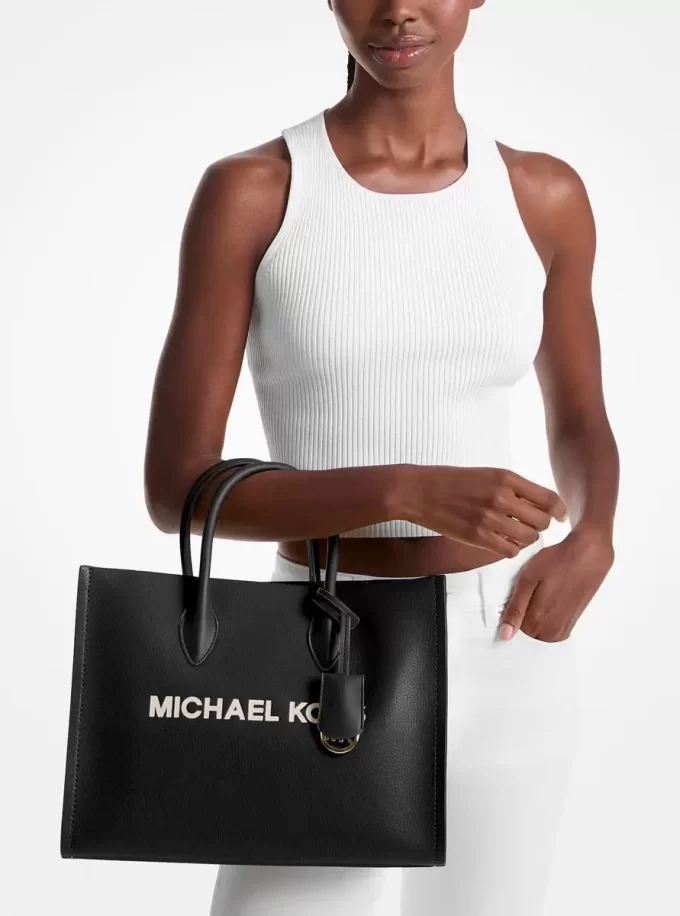 Bolso tote mediano Mirella de piel granulada Bolso tote mediano Mirella de piel granulada