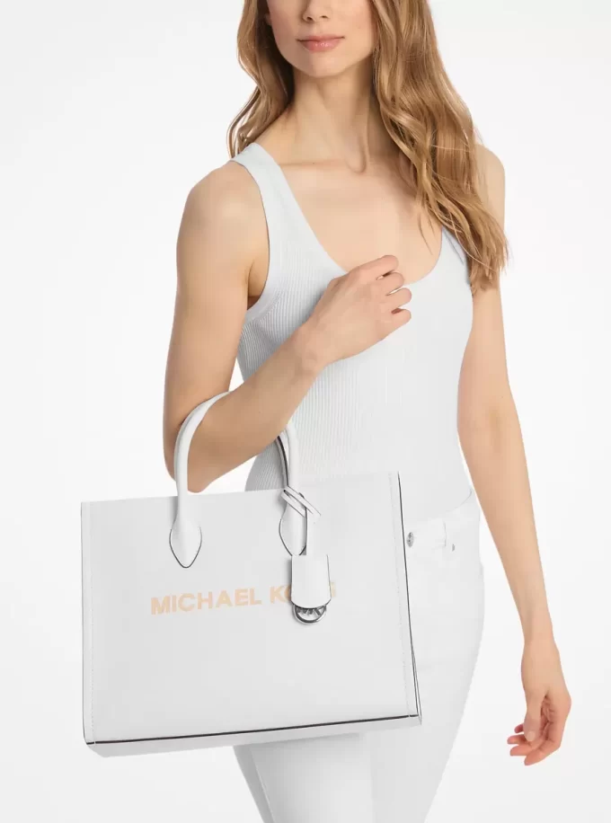 Bolso tote mediano Mirella de piel granulada Bolso tote mediano Mirella de piel granulada