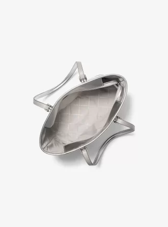 Bolso tote pequeño con cremallera superior y logo metálico de Jet Set Travel
