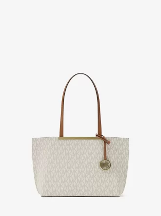 Bolso tote pequeño Evelyn con el logotipo de la firma