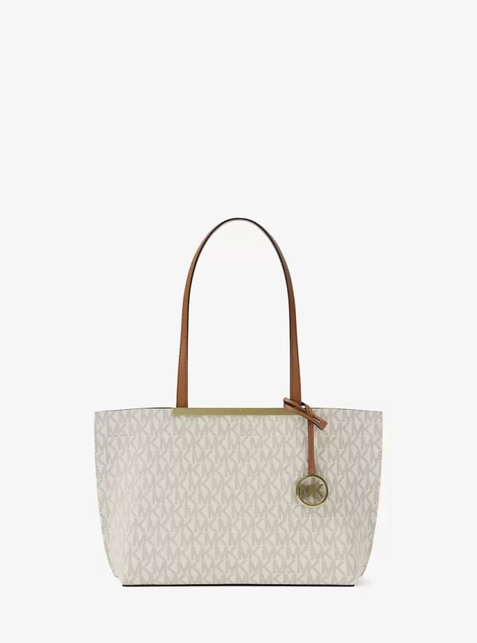 Bolso tote pequeño Evelyn con el logotipo de la firma Bolso tote pequeño Evelyn con el logotipo de la firma