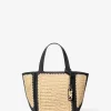 Bolso tote pequeño Jordi de piel y crochet hecho a mano Bolso tote pequeño Jordi de piel y crochet hecho a mano